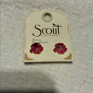 Scout Pink Floral stud Earrings
